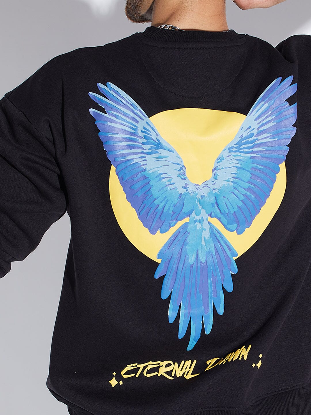 Black Macaw Oversized Sweatshirt