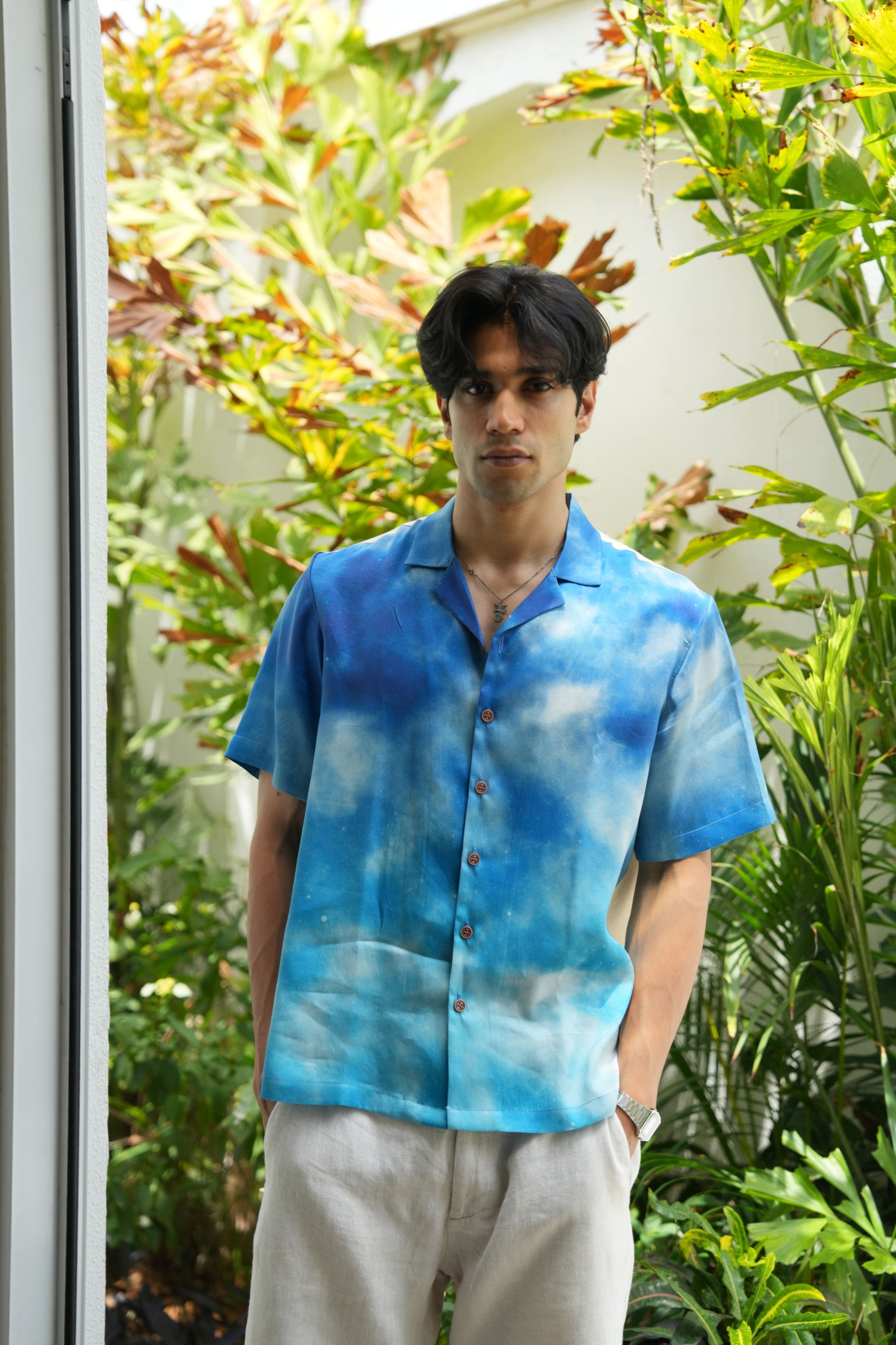 Jungle Guardian Relaxed Fit Cuban Collar Shirt
