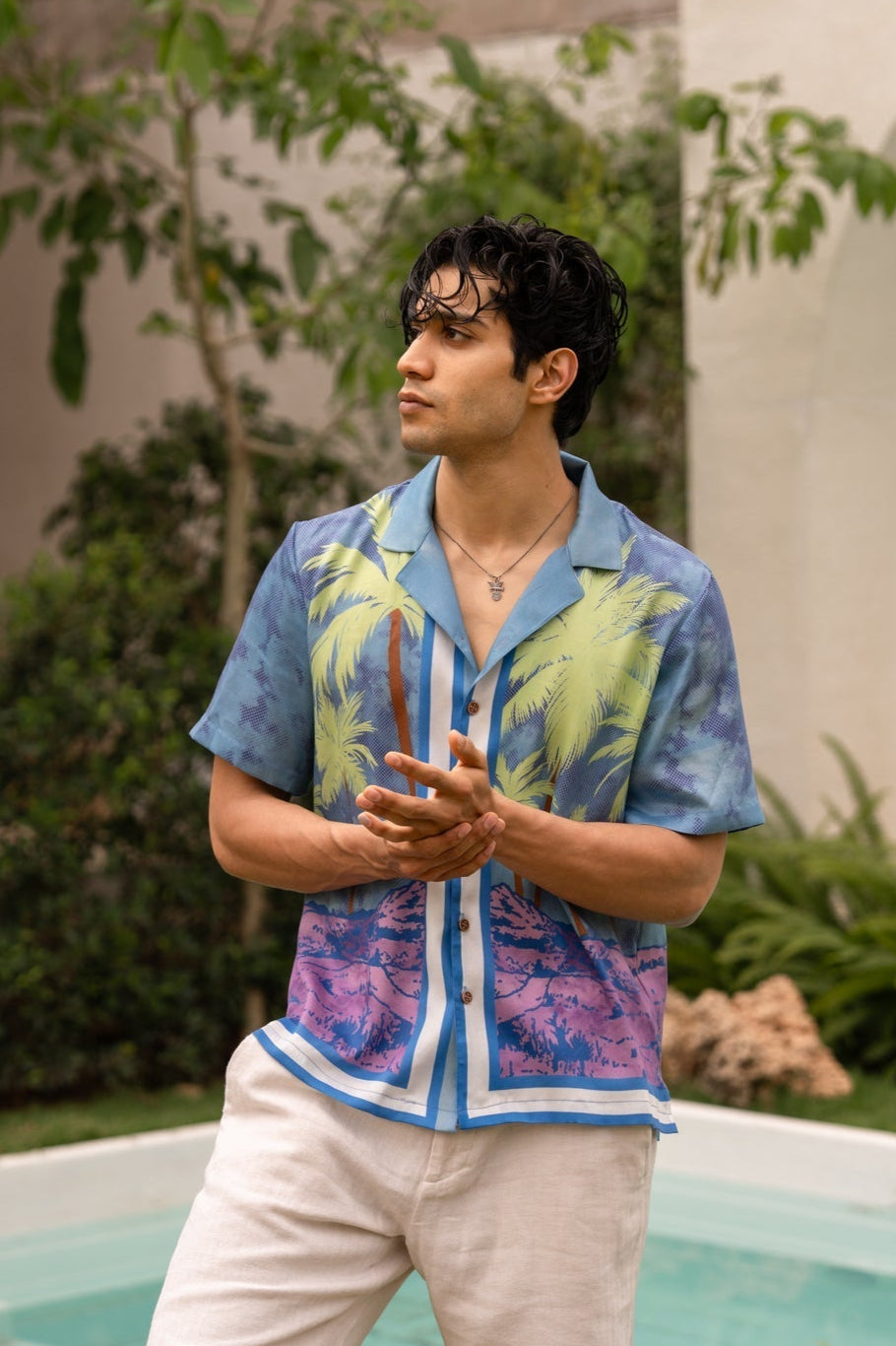 Coastal Breeze Relaxed Fit Cuban Collar Shirt