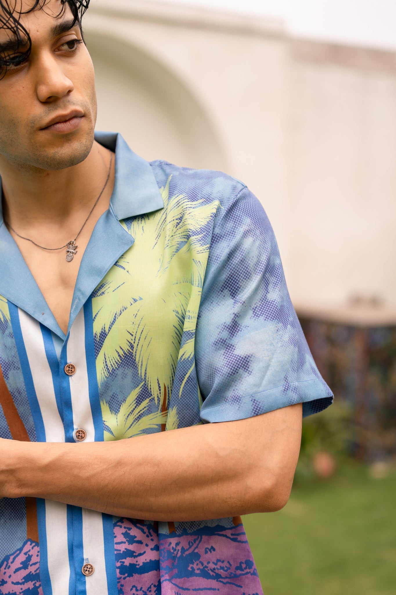 Coastal Breeze Relaxed Fit Cuban Collar Shirt