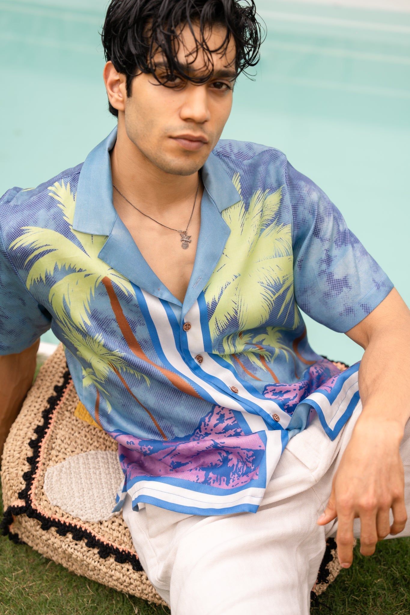 Coastal Breeze Relaxed Fit Cuban Collar Shirt