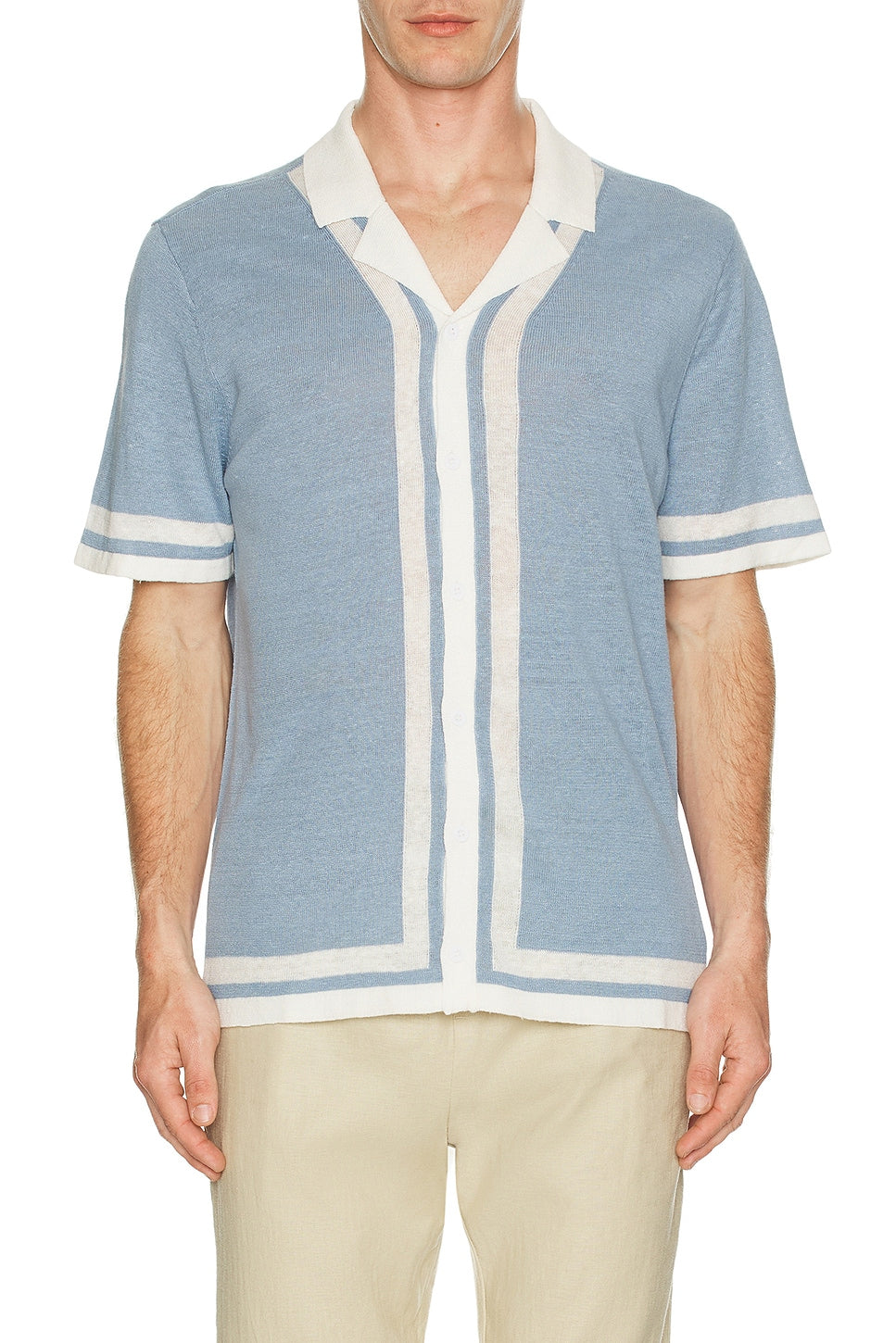 Linen Knit Camp Shirt
