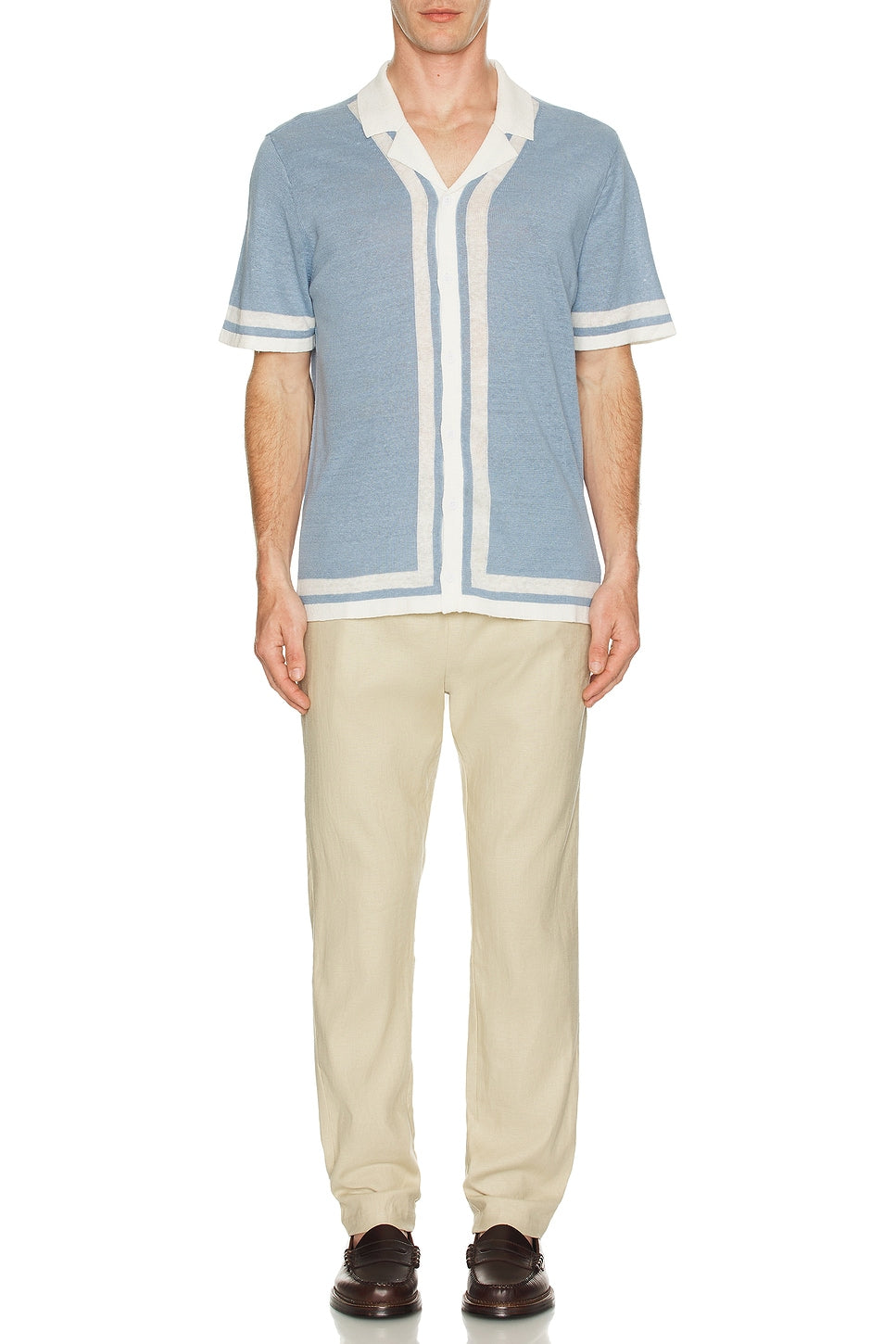 Linen Knit Camp Shirt