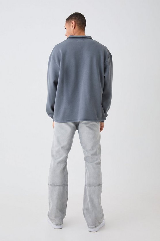 Oversized Revere Rugby Sweatshirt Polo