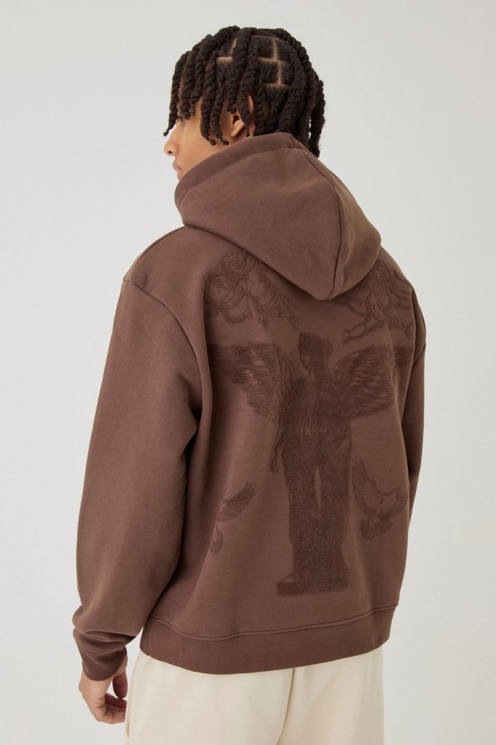 Smart Oversized Boxy Super Heavyweight Puff Print Hoodie