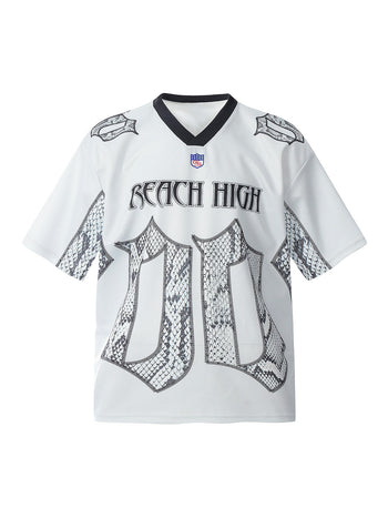 Jersey Style Snake Print T-Shirt - 2418