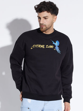 Black Macaw Oversized Sweatshirt