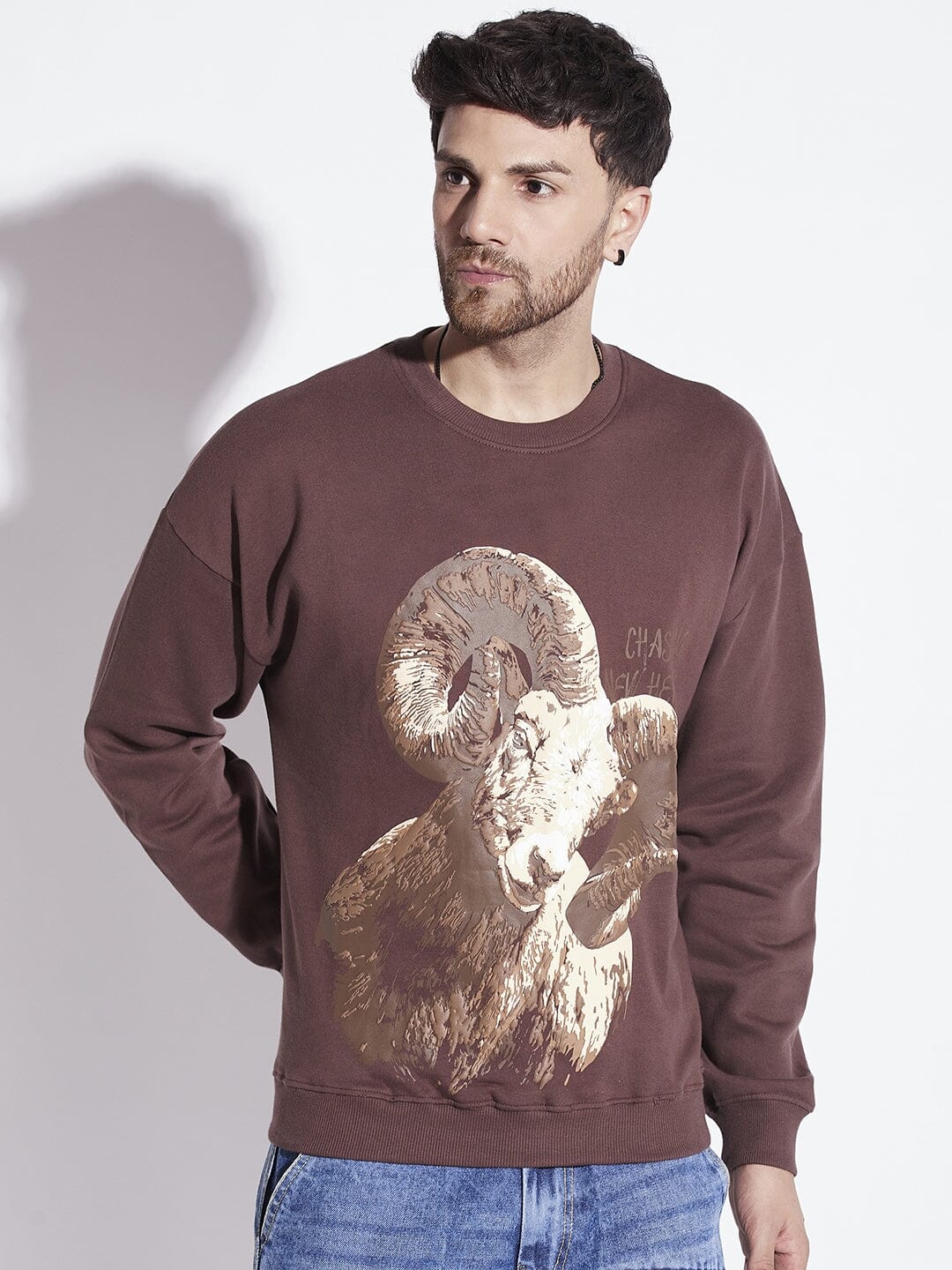 Brown Summit Seeker Oversized Sweatshirt