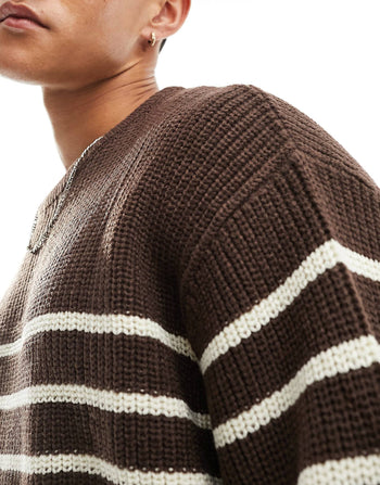 KNITTED SMART CARDIGAN WITH TIPPING IN BLACK