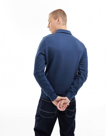 STANDARD HALF ZIP SWEATSHIRT WITH COLLAR NECK IN NAVY
