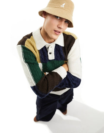 OLIVER PATCHWORK BUTTON UP KNIT IN MULTI