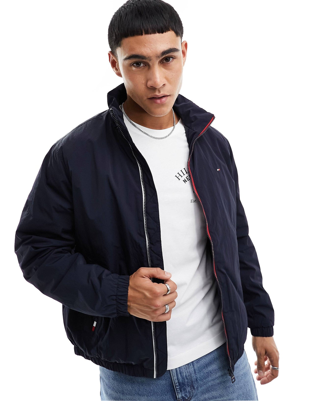 ZIP UP JACKET IN BLACK