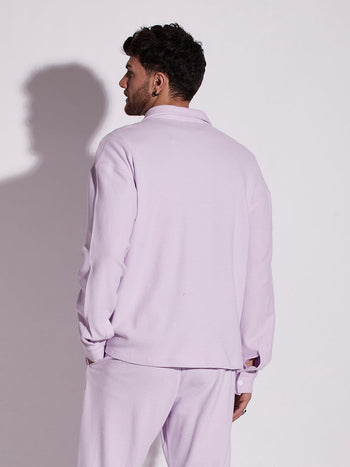 Lavender Pleated OverShirt