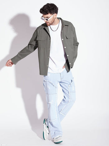 Olive Textured OverShirt