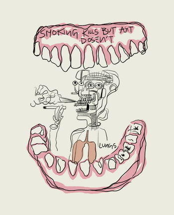 Smoking Kills // Off-White Box Fit Oversized T-shirt