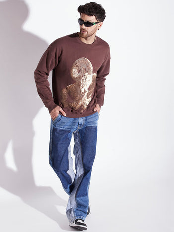 Brown Summit Seeker Oversized Sweatshirt