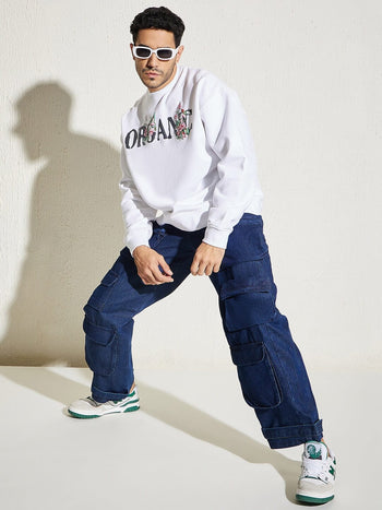 White Organic Oversized Sweatshirt