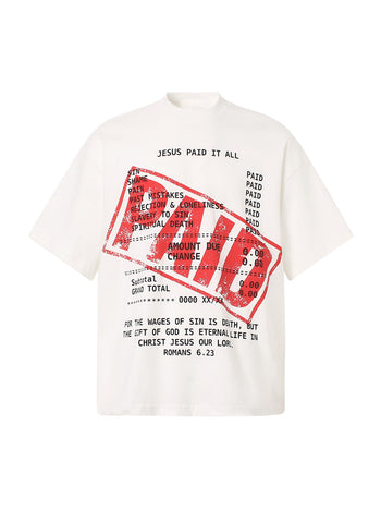 Street PAID Letter Slogan T-shirt
