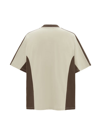 Contrast Color Short Sleeve T-Shirt