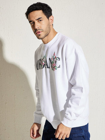 White Organic Oversized Sweatshirt