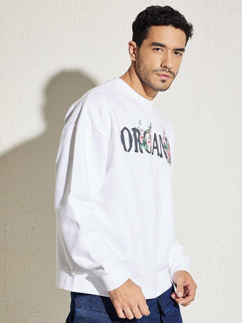 White Organic Oversized Sweatshirt