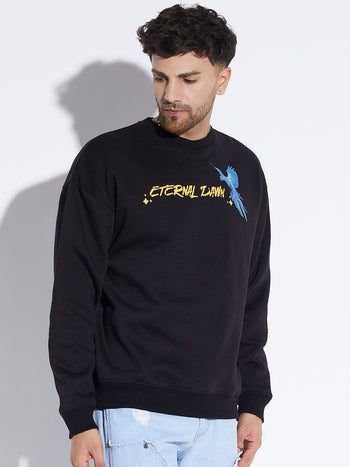 Black Macaw Oversized Sweatshirt