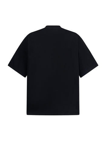 Heavy Retro Patch Embroidered T-shirt - 2398