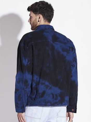 Black And Blue Oversized Denim Jacket