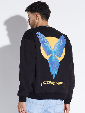 Black Macaw Oversized Sweatshirt
