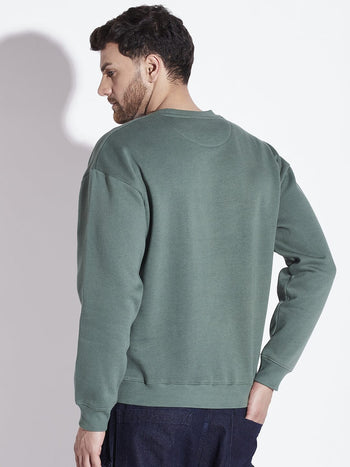 Highland Green Antelope Graphic Oversized Sweatshirt
