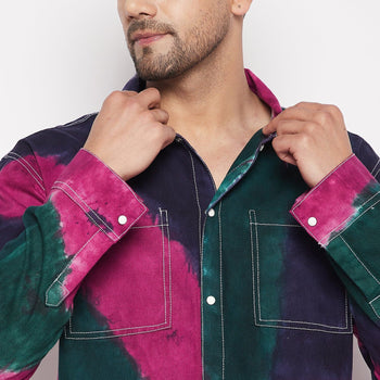 Navy Tri Colour Carpenter Shirt