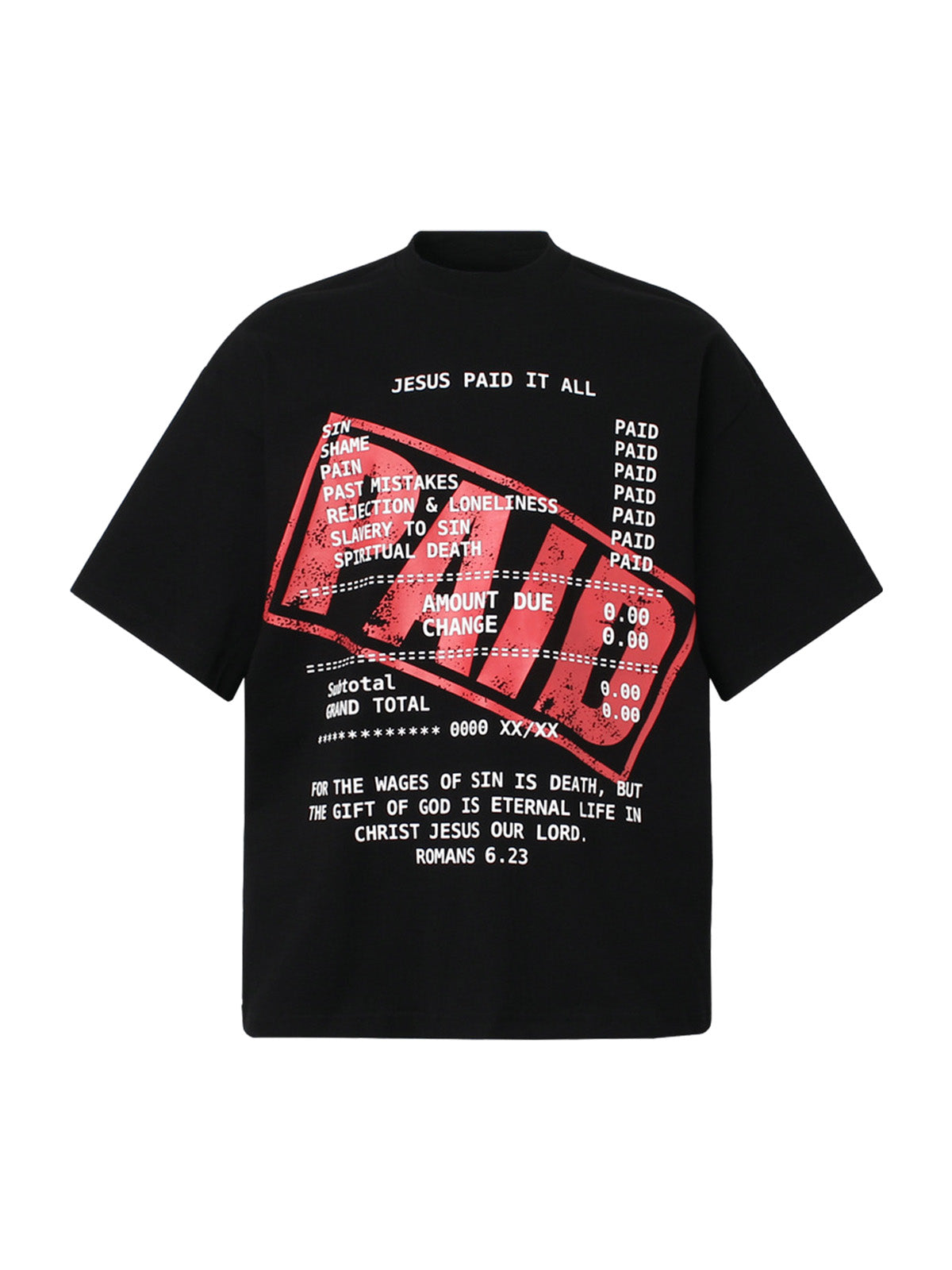 Street PAID Letter Slogan T-shirt