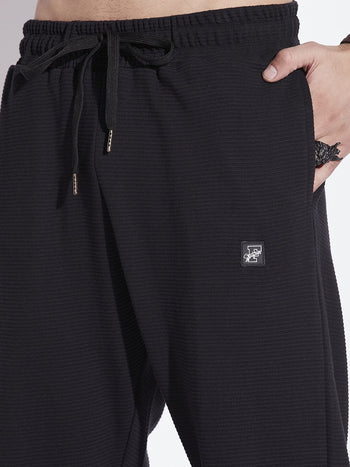 Black Pleated OverShirt And Pants Combo Set