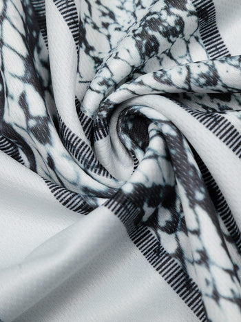 Jersey Style Snake Print T-Shirt - 2418