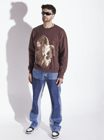 Brown Summit Seeker Oversized Sweatshirt