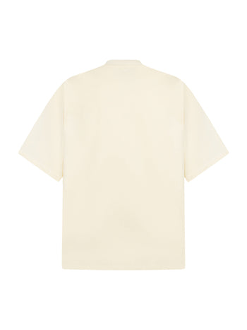 Heavy Retro Patch Embroidered T-shirt - 2398
