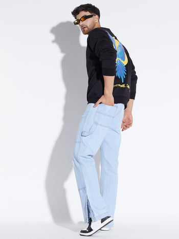Ice Carpenter Patched Flared Denim