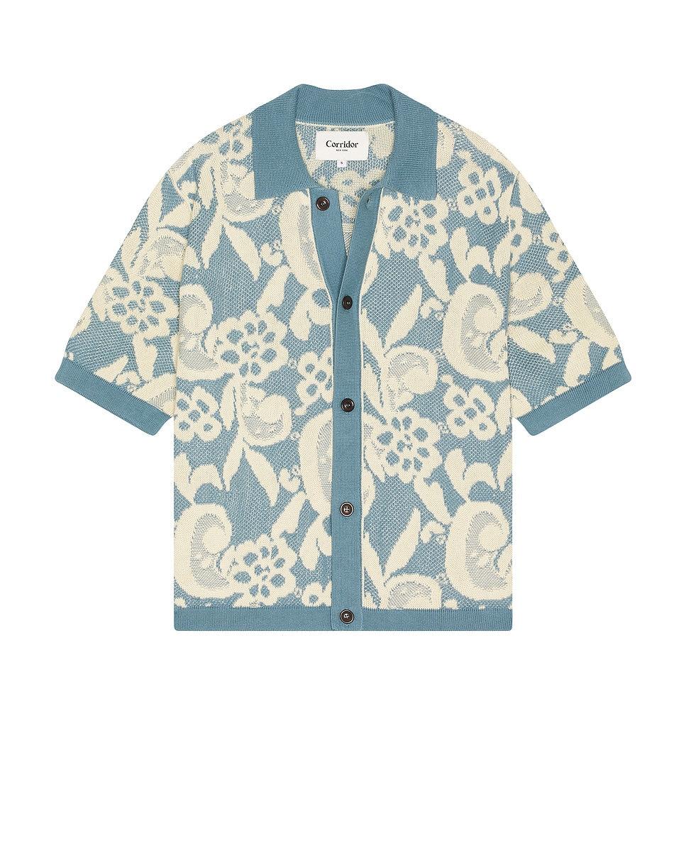 Floral Jacquard Button Down Shirt
