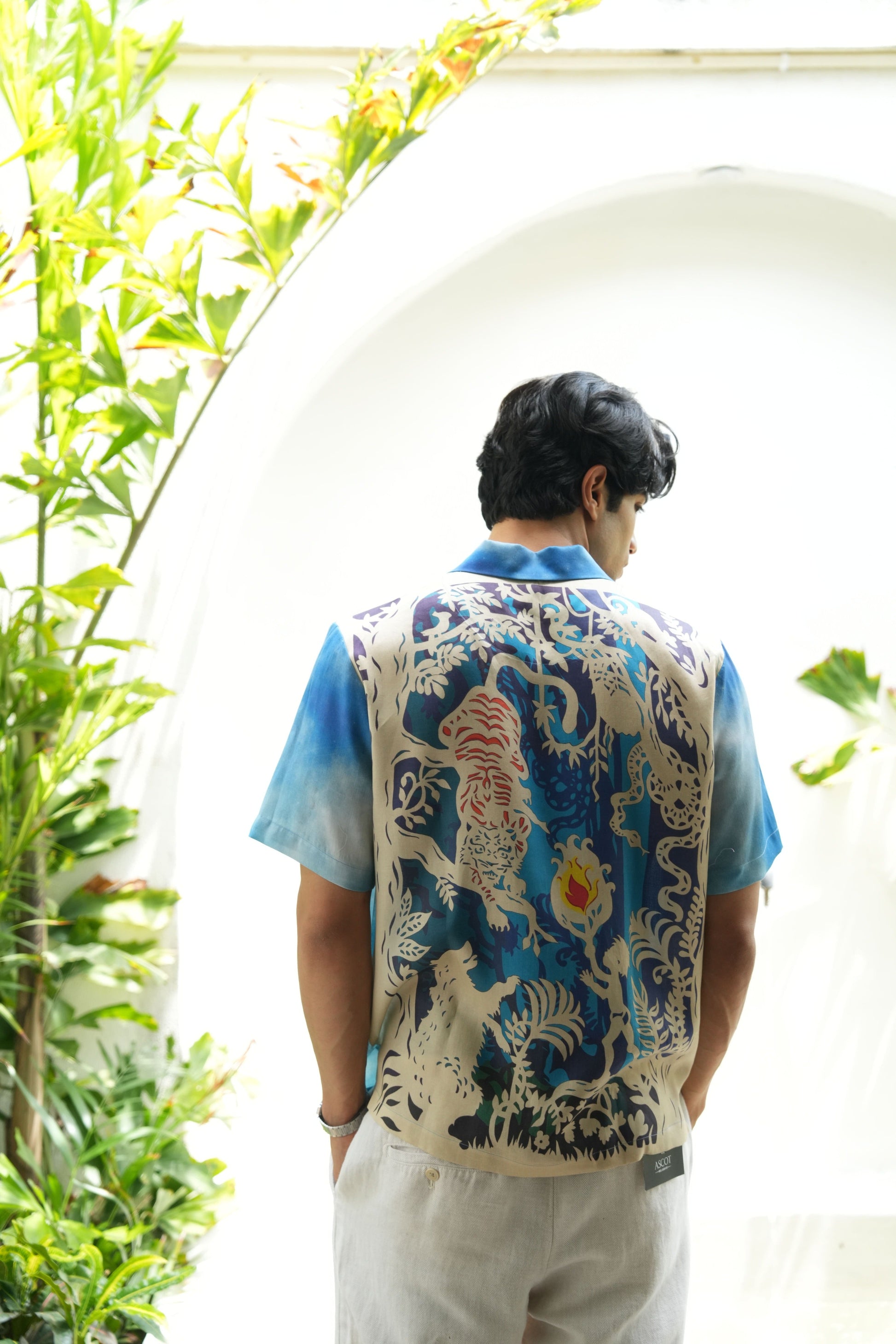 Jungle Guardian Relaxed Fit Cuban Collar Shirt