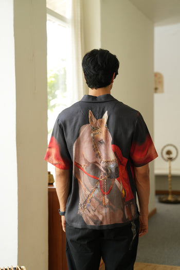 Majestic Blaze Relaxed Fit Cuban Collar Shirt