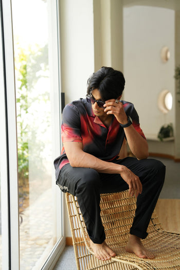 Majestic Blaze Relaxed Fit Cuban Collar Shirt