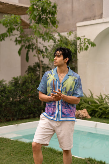 Coastal Breeze Relaxed Fit Cuban Collar Shirt