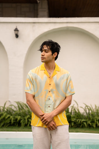 Sunwave Breeze Relaxed Fit Cuban Collar Shirt