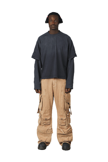 Black Double Layered Long Sleeve