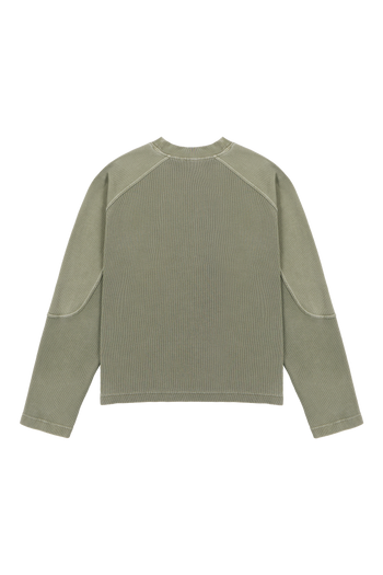 Burnt Olive Waffle Longsleeve