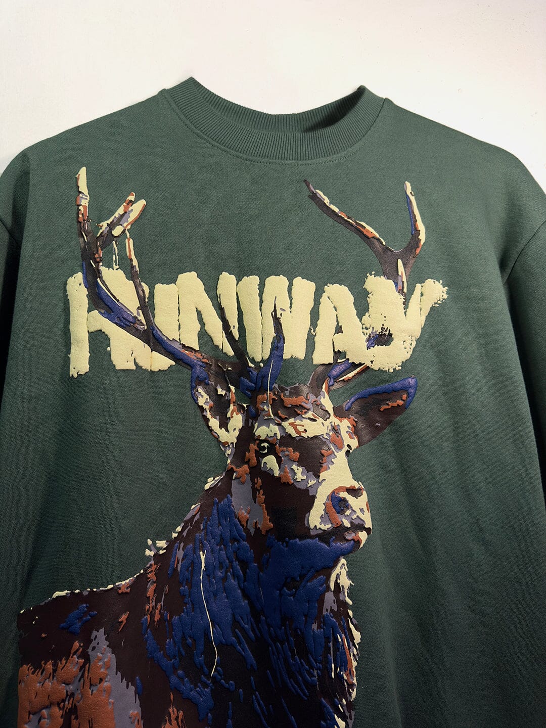 Highland Green Antelope Graphic Oversized Sweatshirt