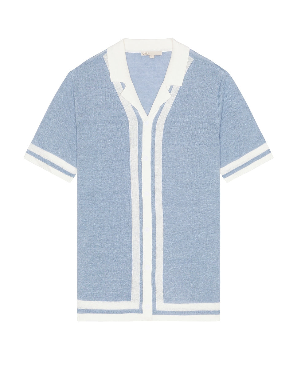 Linen Knit Camp Shirt