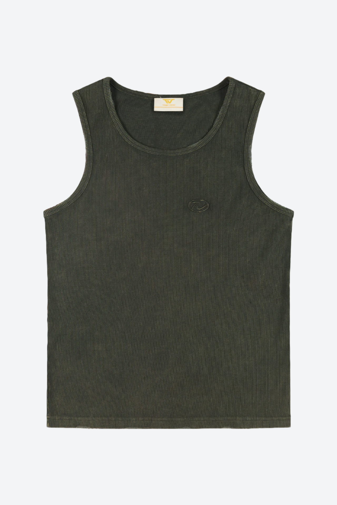 Olive "Echoes" Tank Top