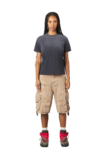 Black Washed Slim Tee