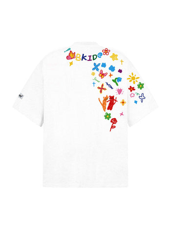 Retro Graffiti Hand-Painted T-Shirt